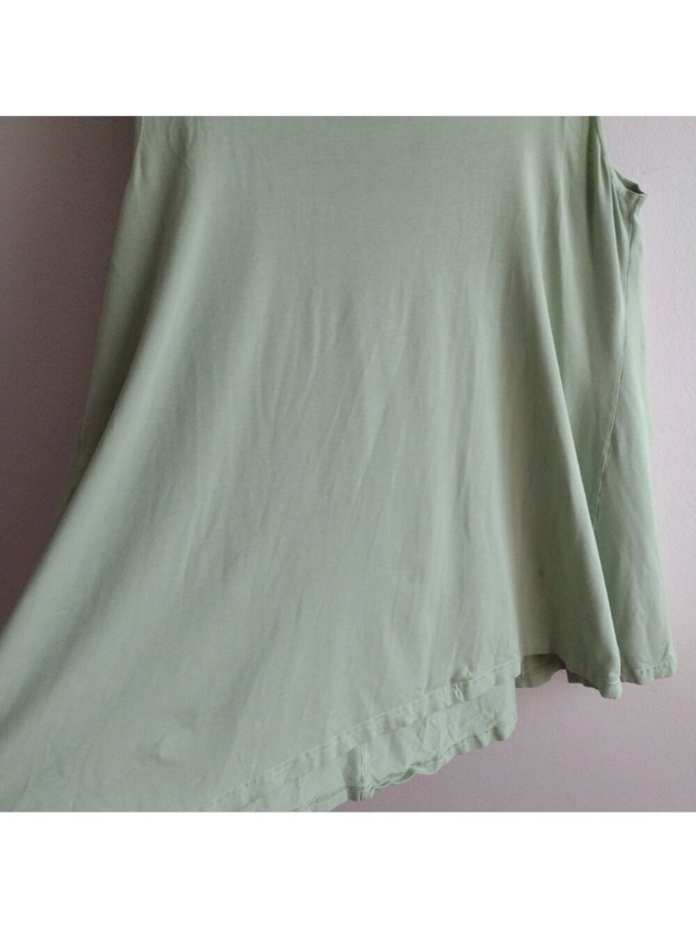 Bryn Walker Lime Green Relaxed Fit Tunic Bamboo Cotton Blend Top - Picture 6 of 10